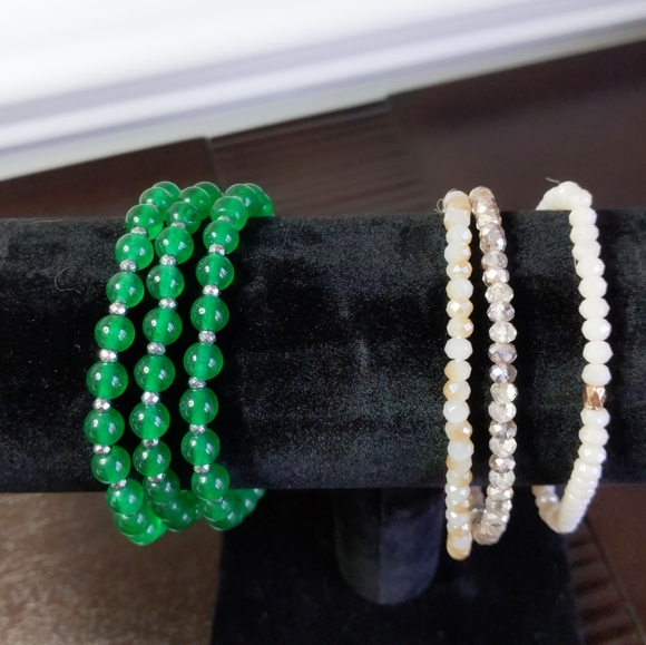 Beaded bracelets set of two - Picture 3 of 9